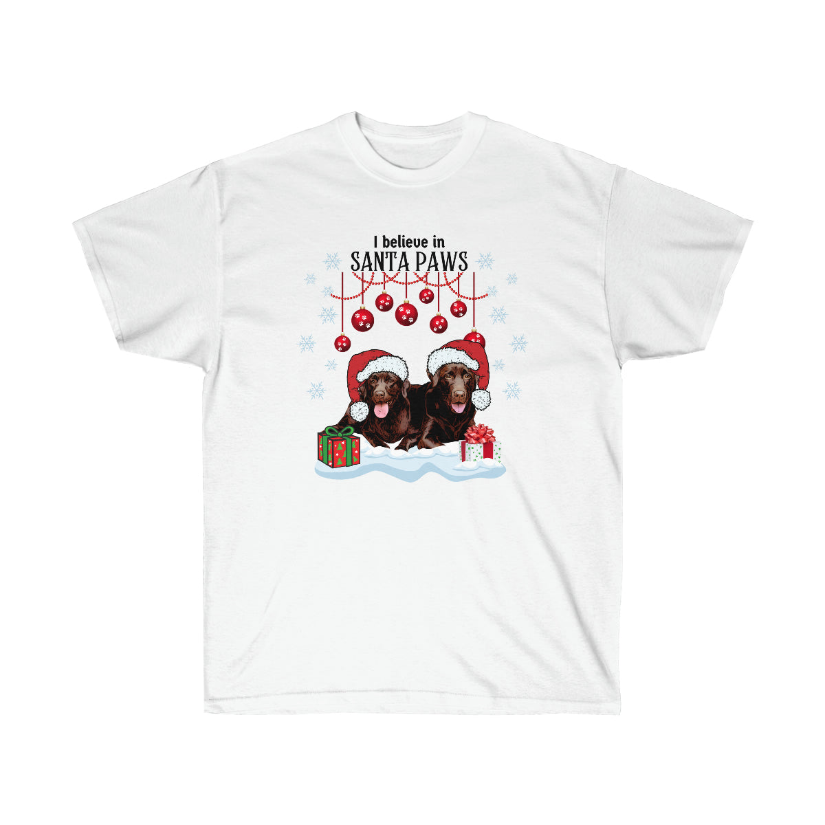 Bailee and Kahlua Chocolate Lab Christmas Unisex Tee