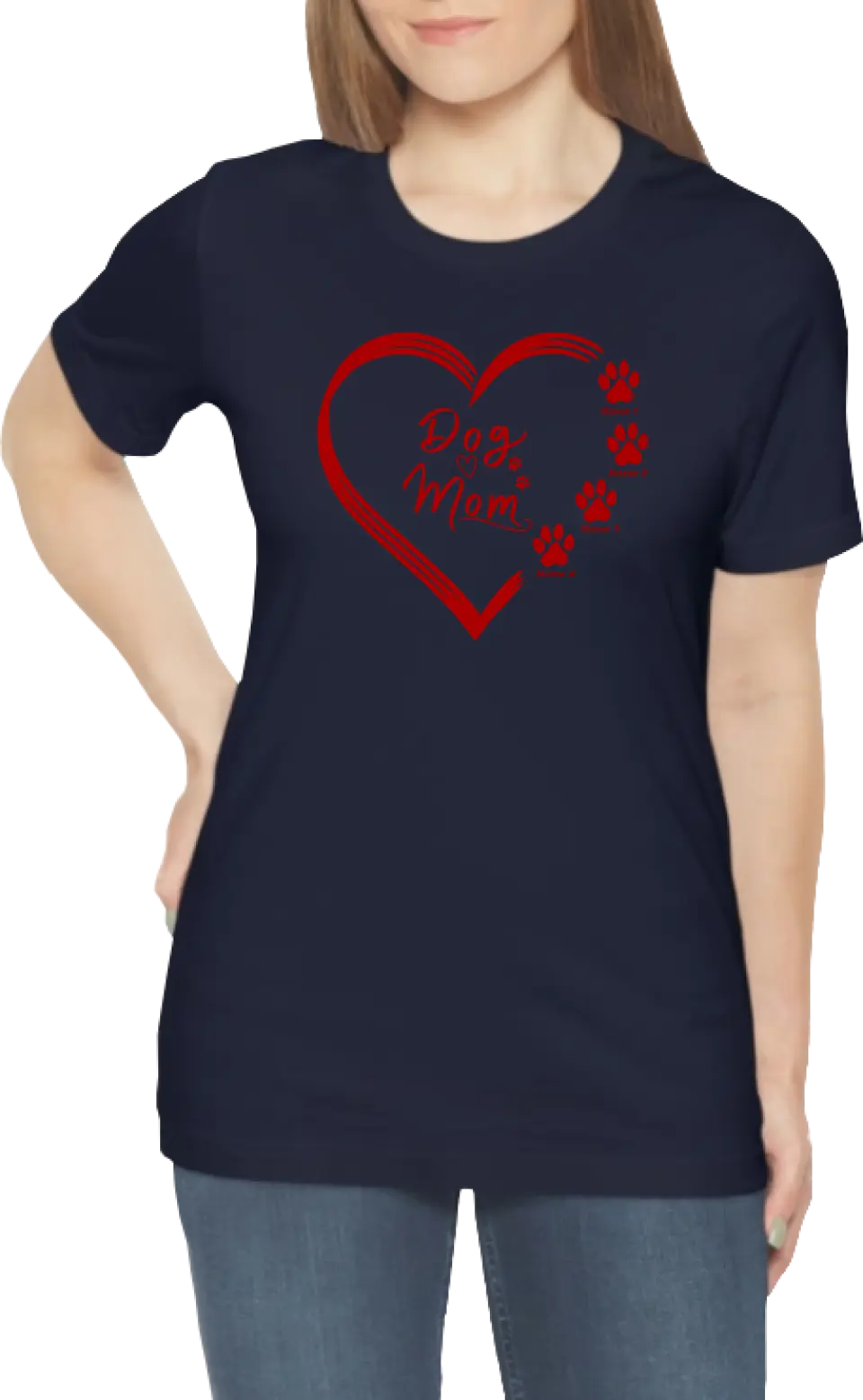 Personalized Dog Mom Red Heart