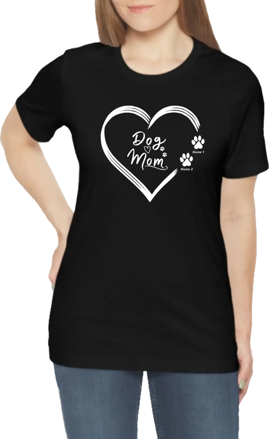 Personalized Dog Mom White Heart