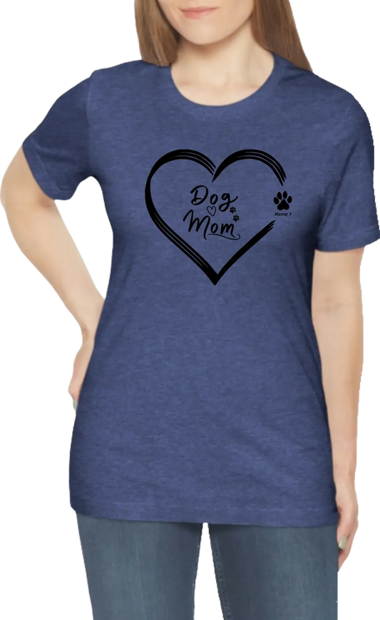 Personalized Dog Mom Black Heart