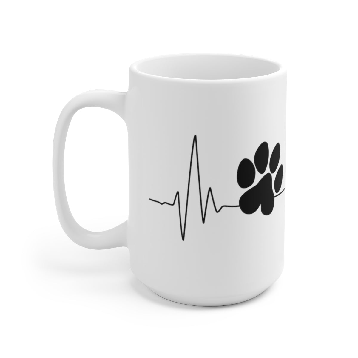 Paw Print with Beating Heart Mug