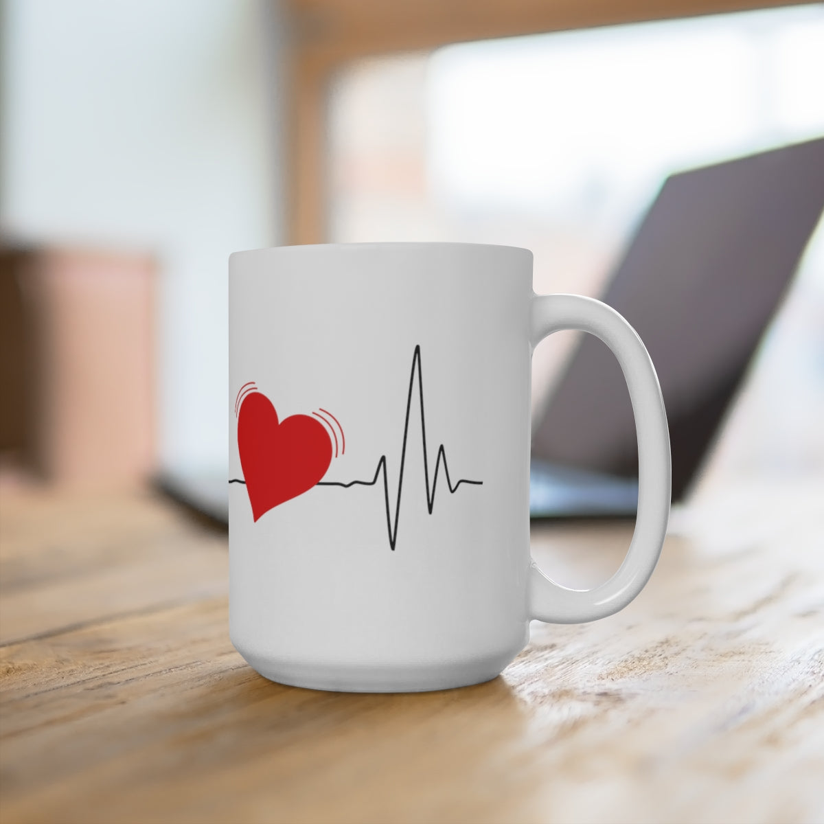 Paw Print with Beating Heart Mug