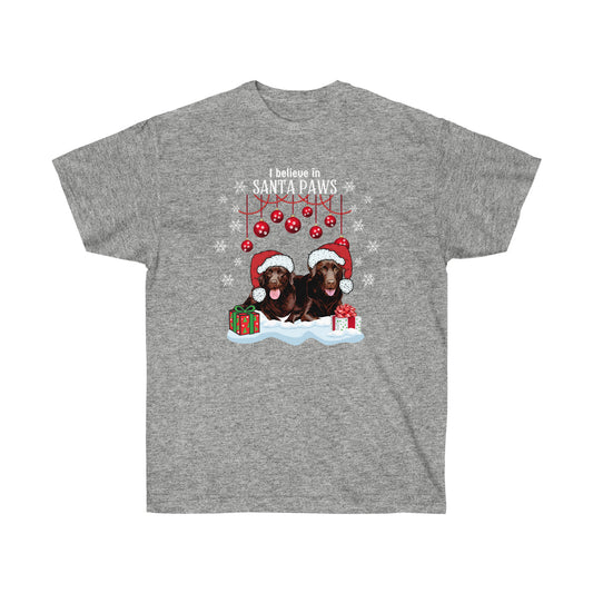 Bailee and Kahlua Chocolate Lab Christmas Unisex Tee