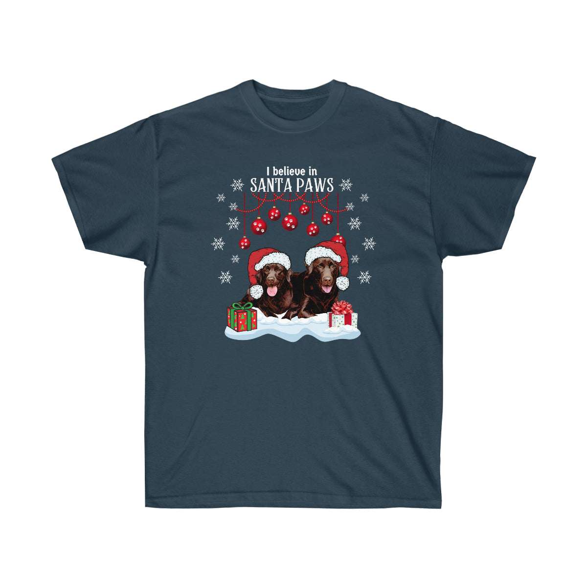 Bailee and Kahlua Chocolate Lab Christmas Unisex Tee